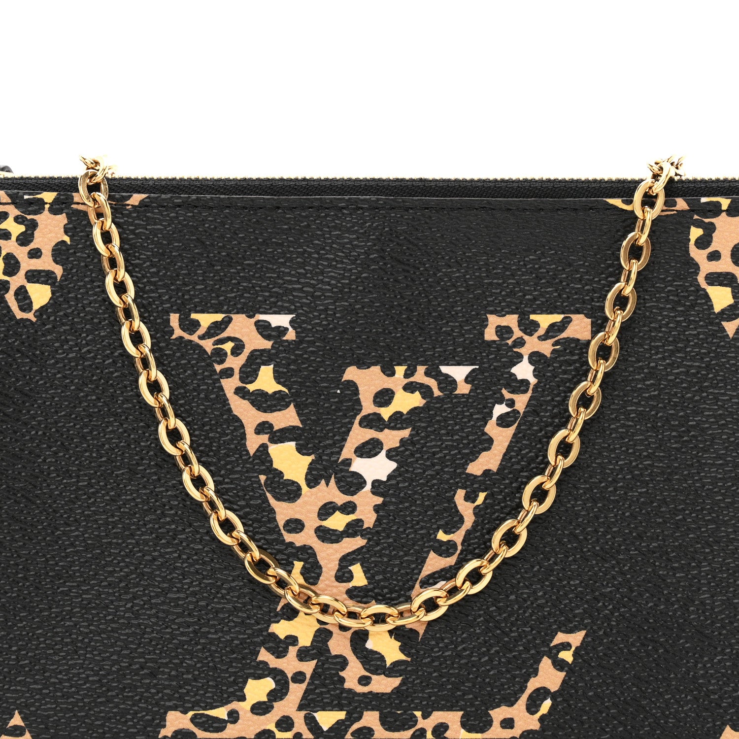 Monogram Giant Jungle Pochette Double Zip Black