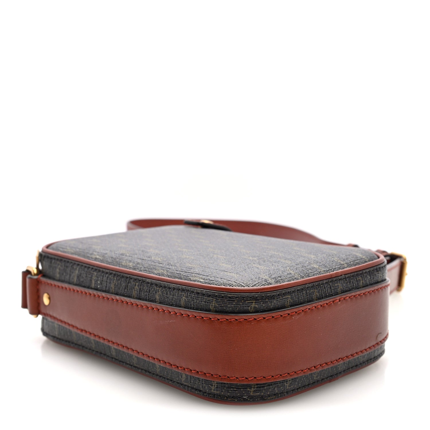 Canvas Smooth Calfskin Le Monogramme Crossbody Pouch Chestnut