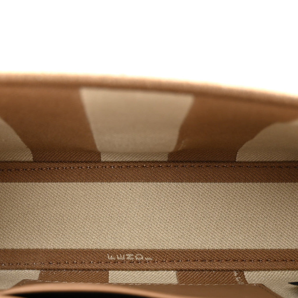 Fabric Jacquard FF 1974 Mini Baguette Beige