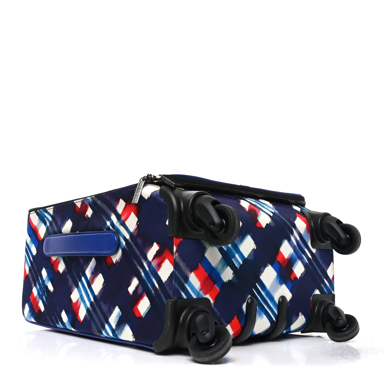 Nylon Airline Printed Coco Case Trolley Blue Red White