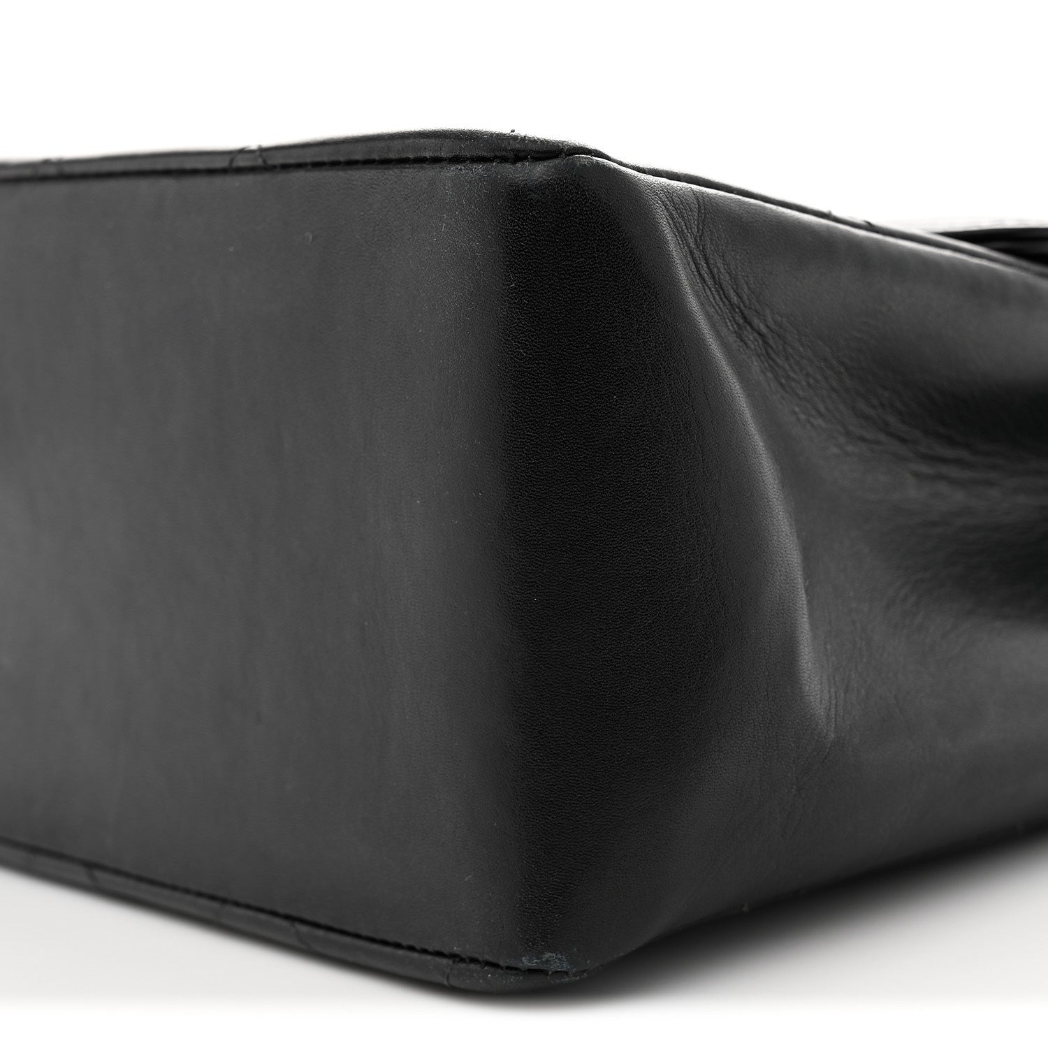 Lambskin Quilted CC Maxi Jumbo Single Flap Black