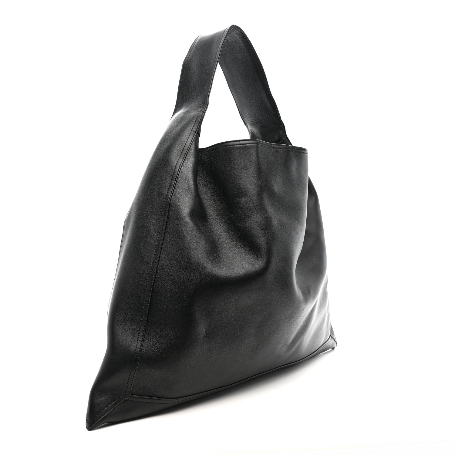 Silky Calfskin Large Hop Black