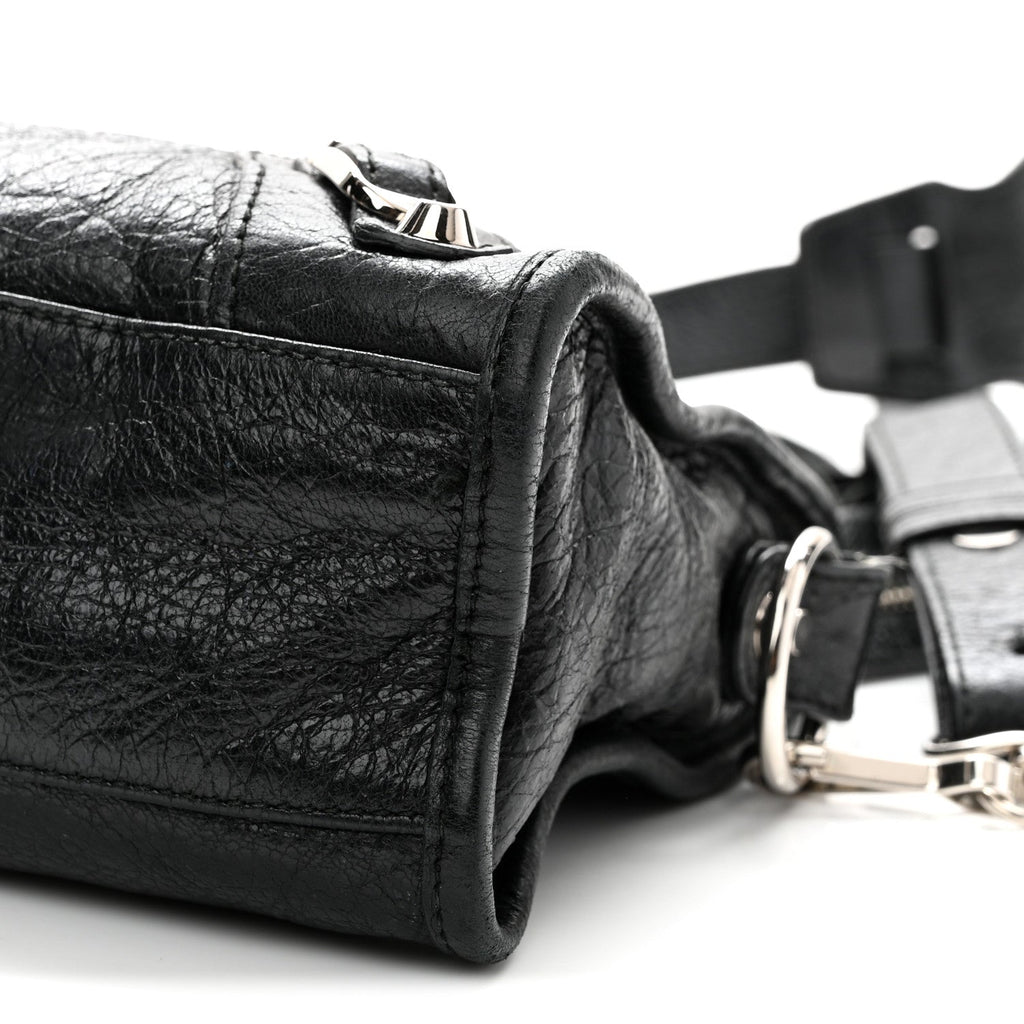 Agneau Classic Silver Hardware Mini City Black