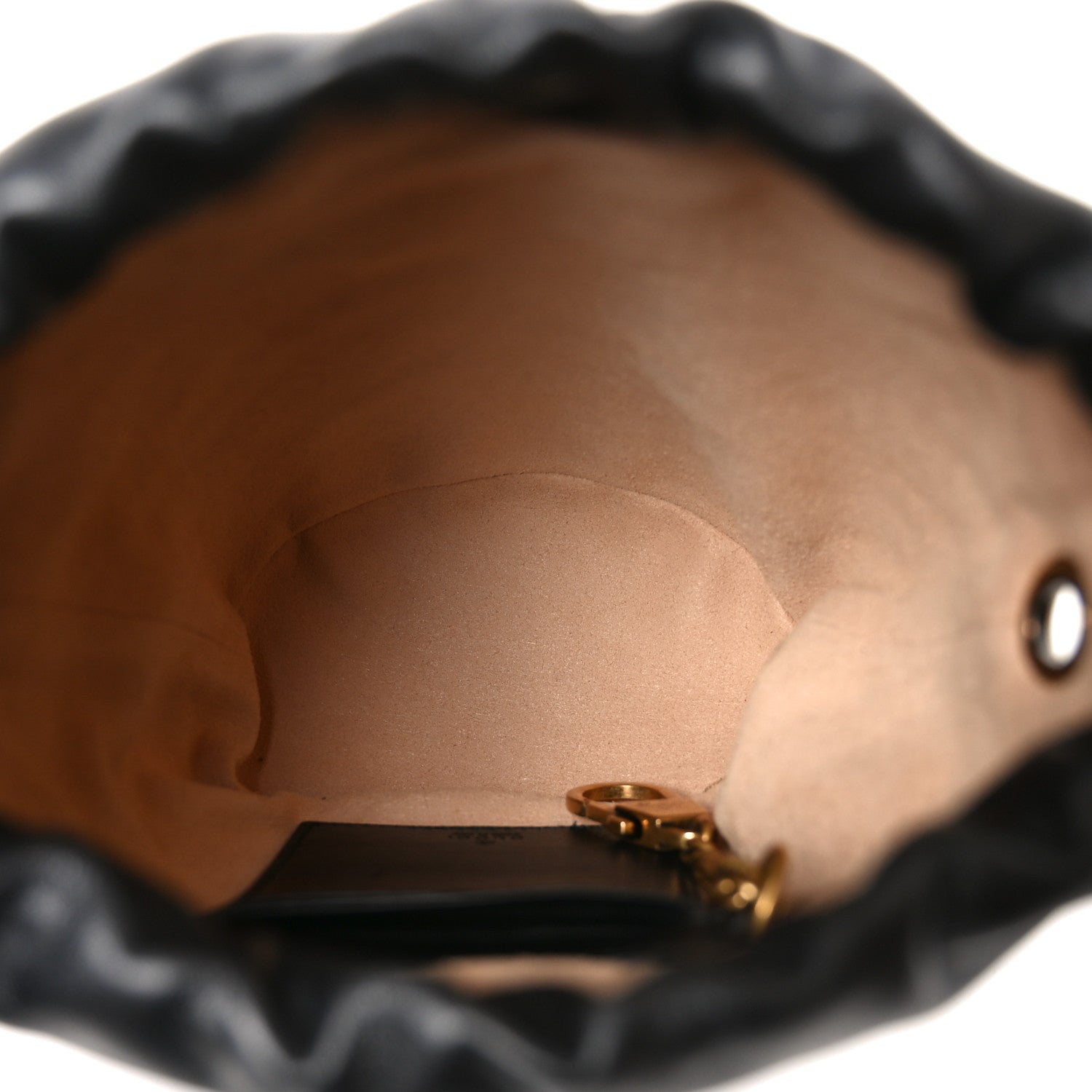 Calfskin Matelasse Mini GG Marmont 2.0 Bucket Bag Black