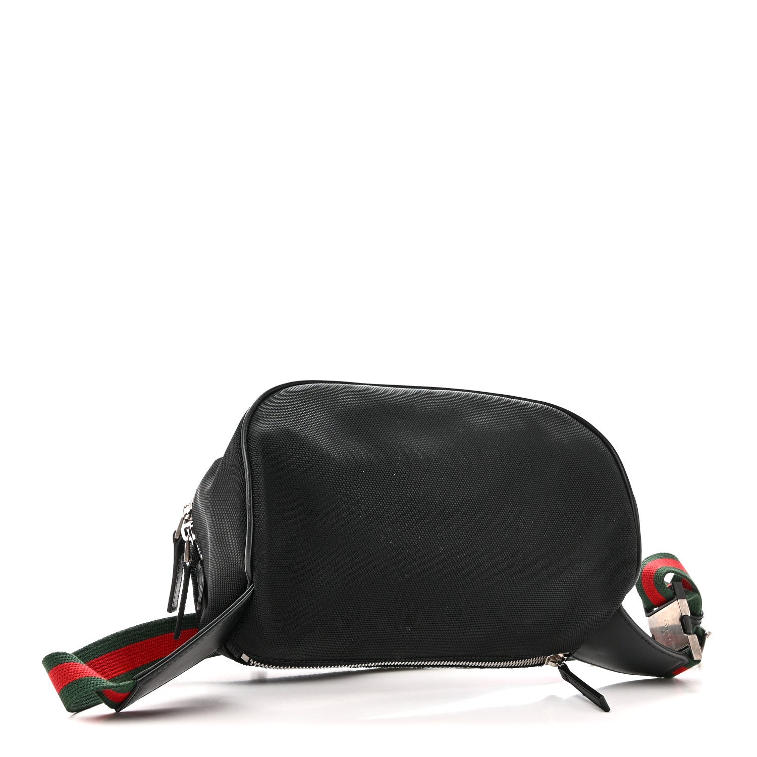 Techno Canvas Web Large Belt Bag Black