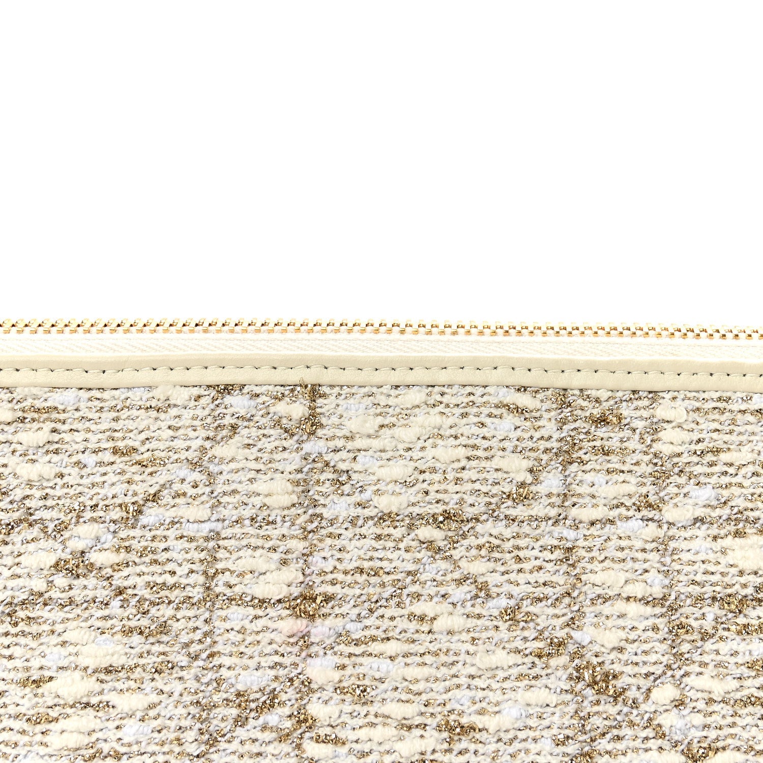 Tweed Cannage DiorStar Hobo Bag White Gold