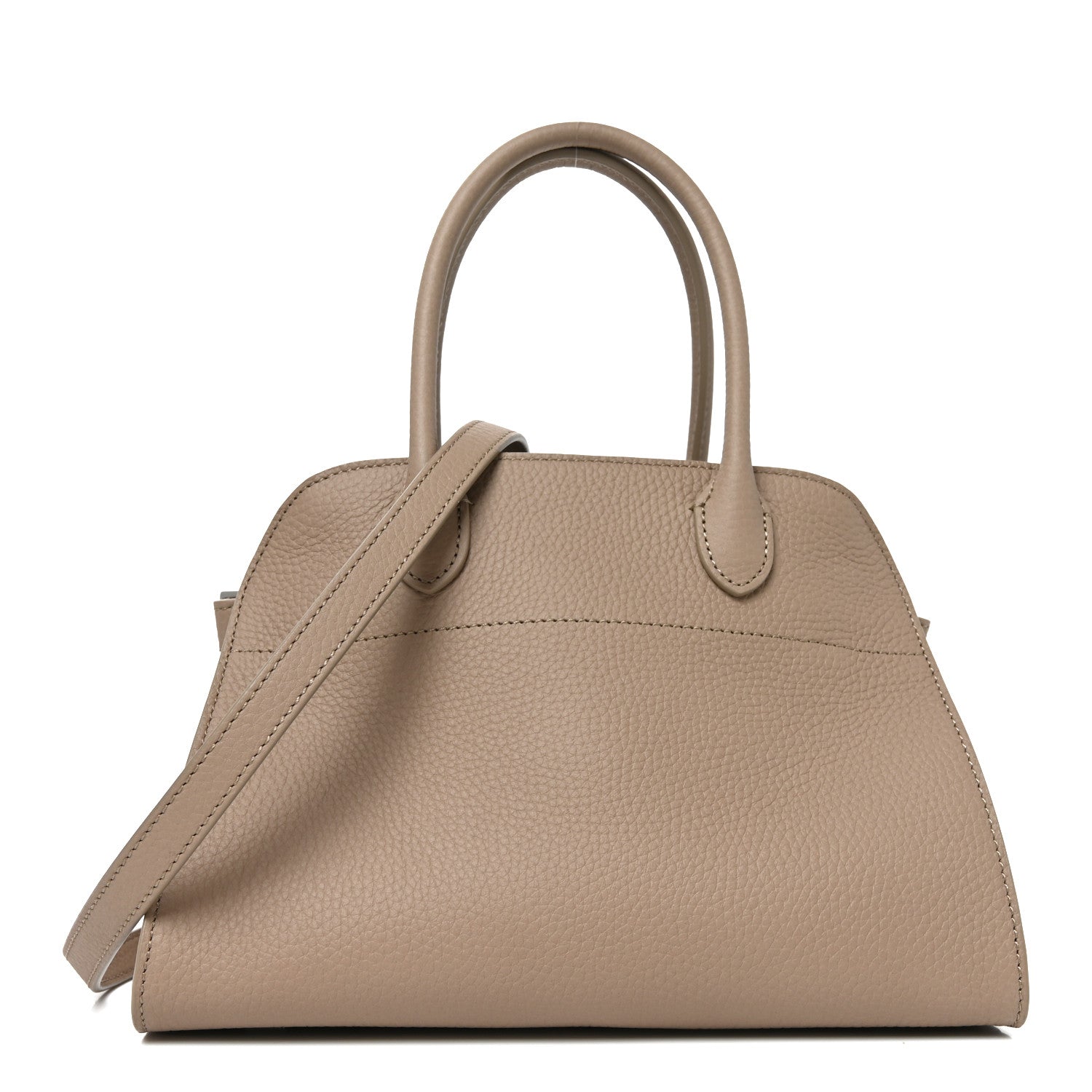 Grained Calfskin Soft Margaux 10 Bag Dark Taupe Dark Taupe