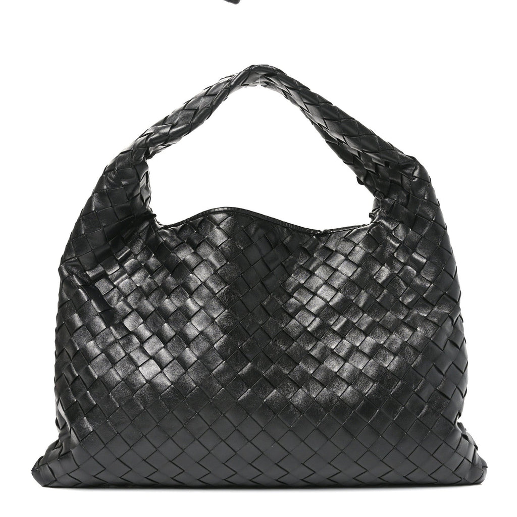 Calfskin Intrecciato Small Hop Black