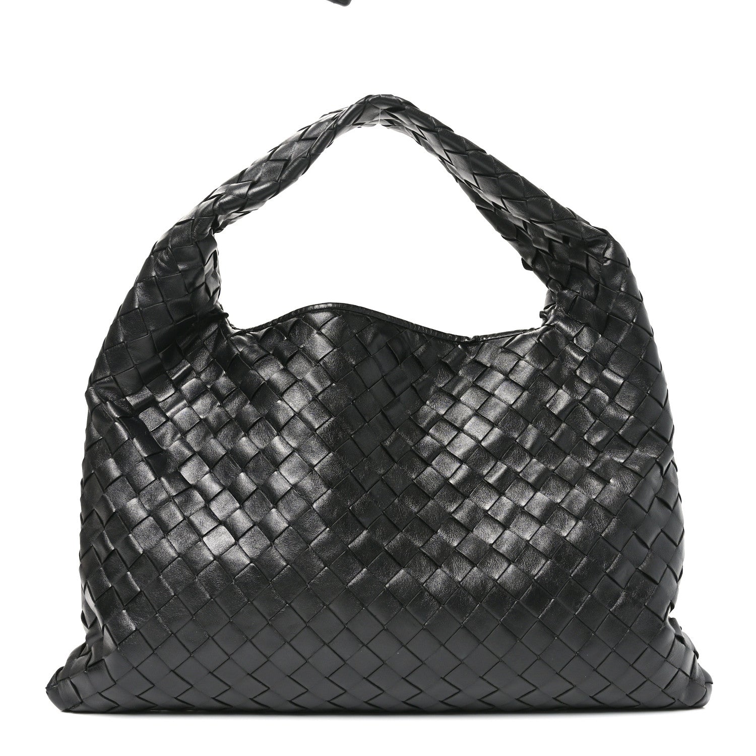Calfskin Intrecciato Small Hop Black