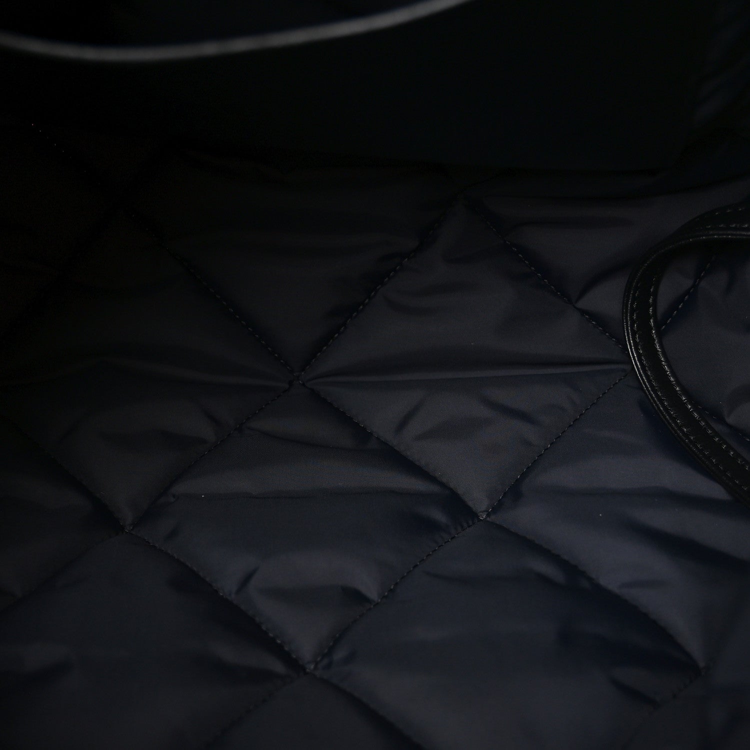 Nylon Striped Quilted Coco Beach Large Bowling Bag Black Coral