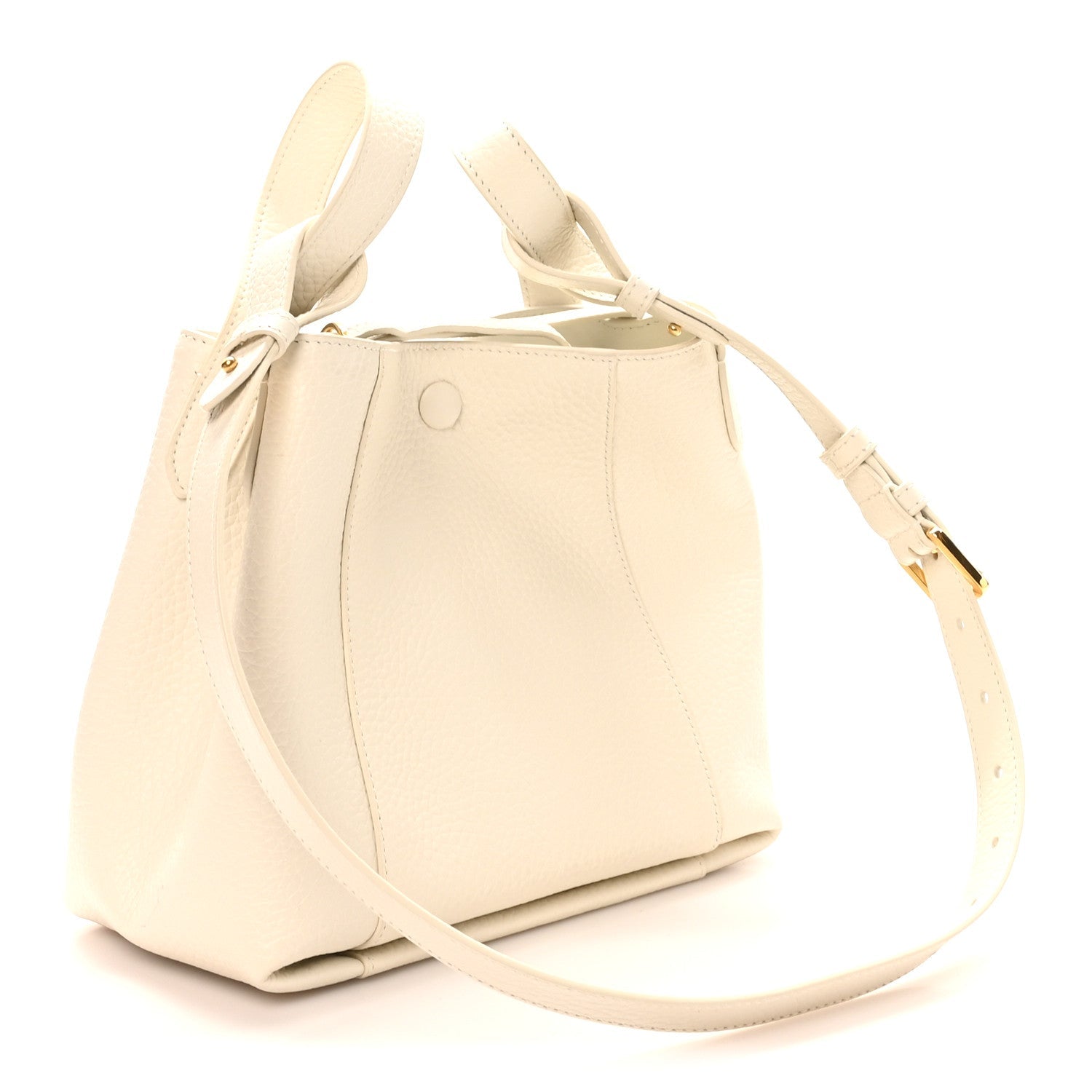 Calfskin Medium Signature Bucket Bag Latte