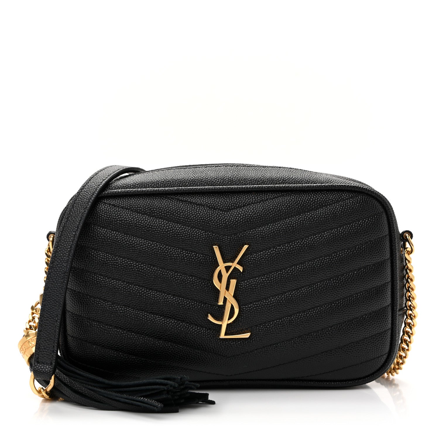 Grain De Poudre Matelasse Monogram Mini Lou Camera Bag Black