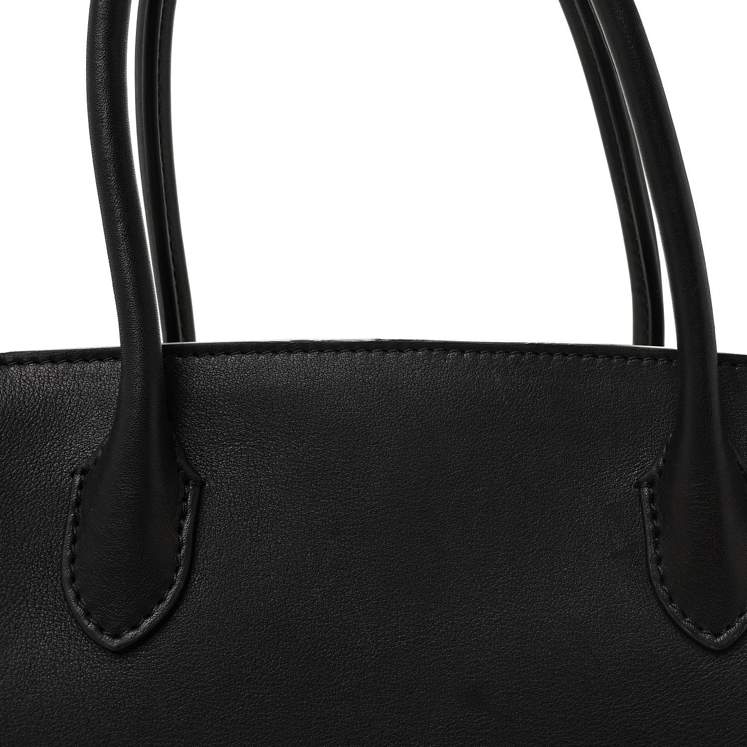 Polished Saddle Calfskin Marlo 12 Tote Bag Black