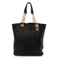 Lambskin Woven Dior Soft Shopping Tote Black