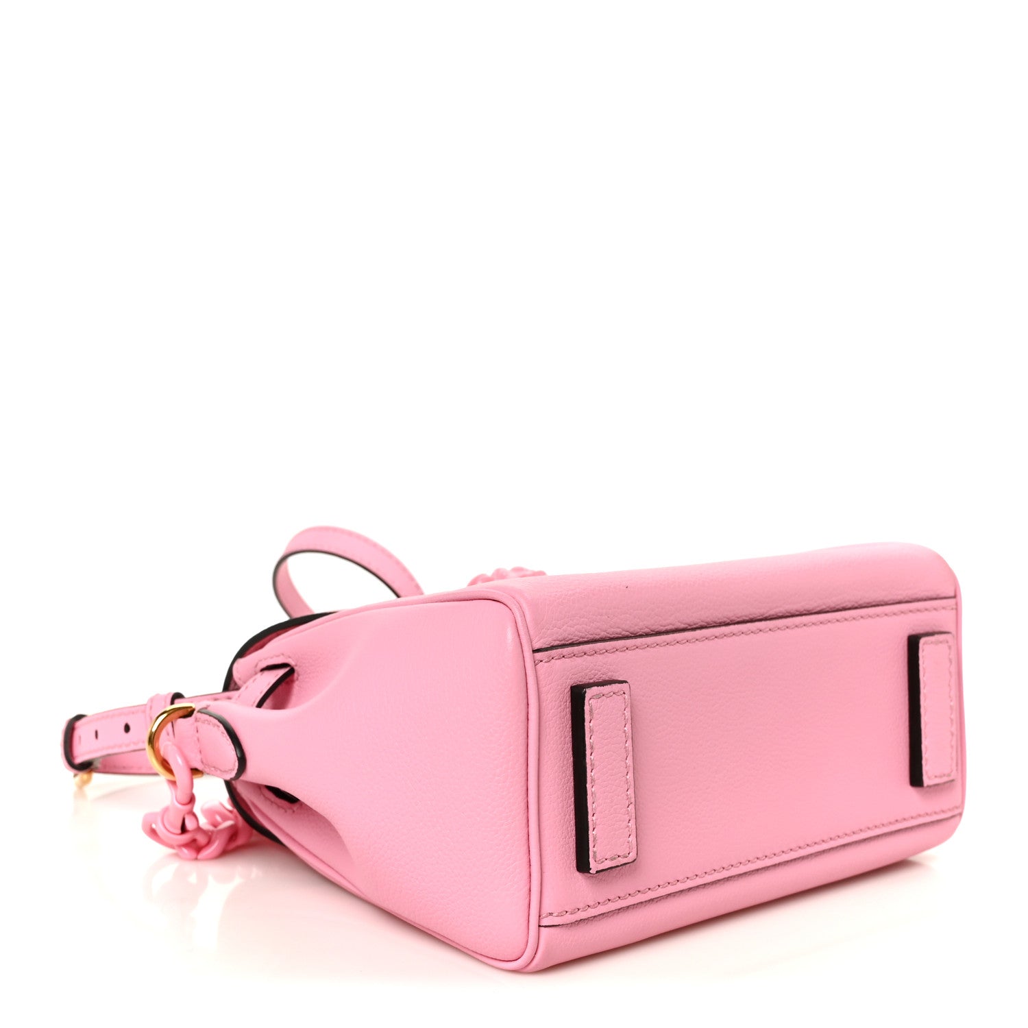 Grained Calfskin Small La Medusa Top Handle Bag Pink