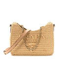 Yarn Raffia Effect Crochet Mini Re-Edition 2000 Shoulder Bag Naturale