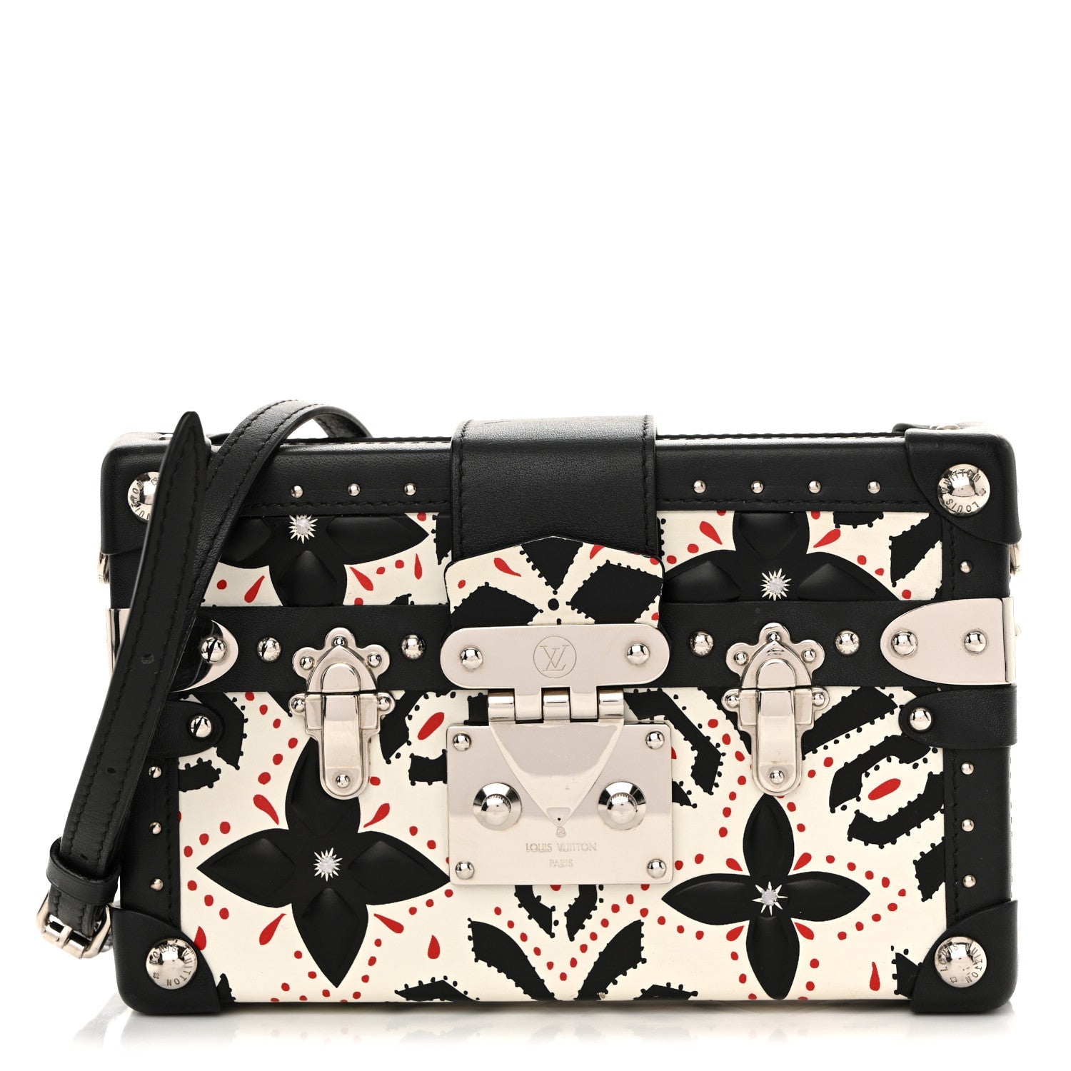 Calfskin Graphic Print Petite Malle