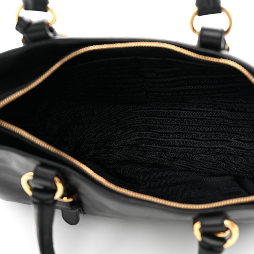 Soft Calfskin Shopping Satchel Black