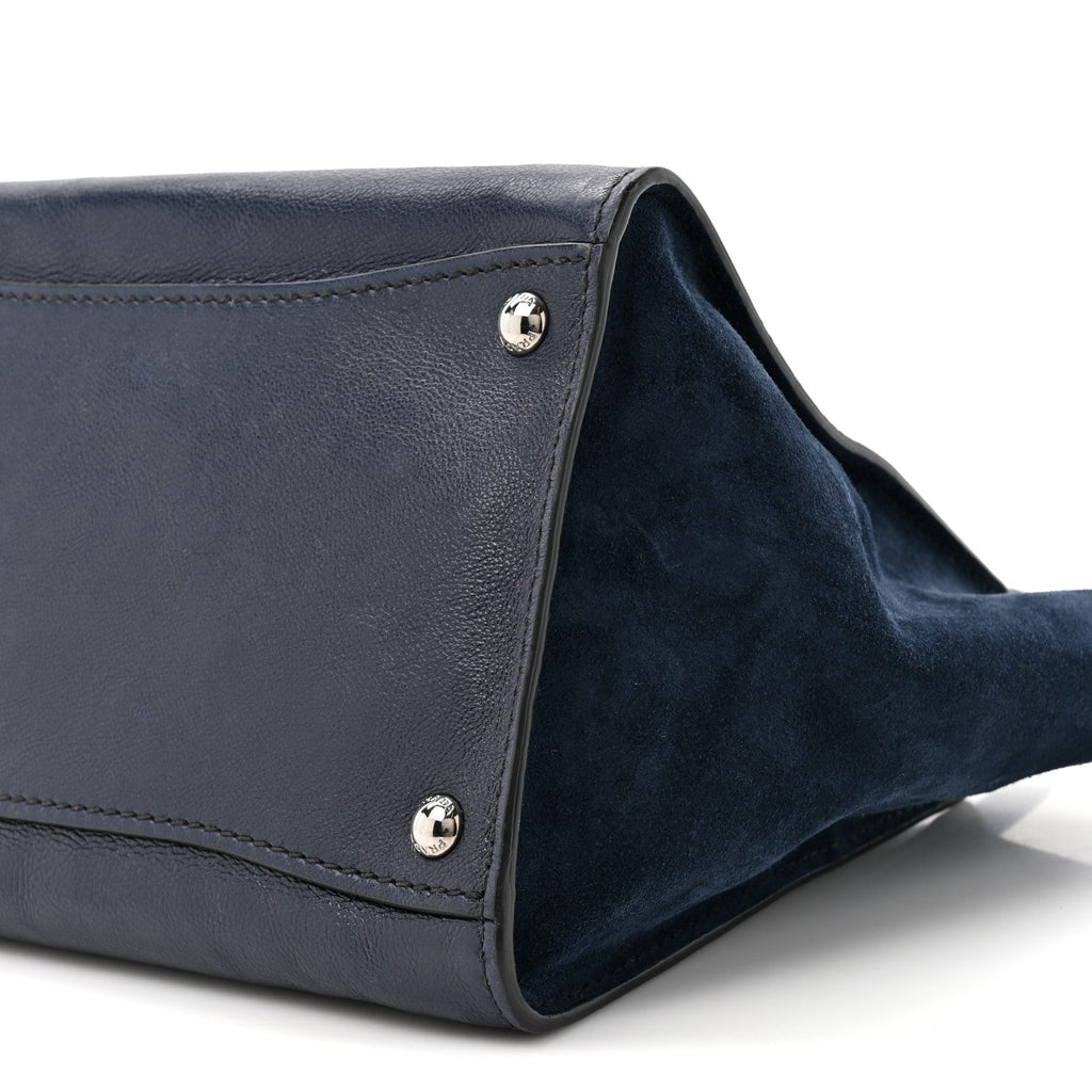 Glace Calf Scamosciato Twin Pocket Tote Baltico