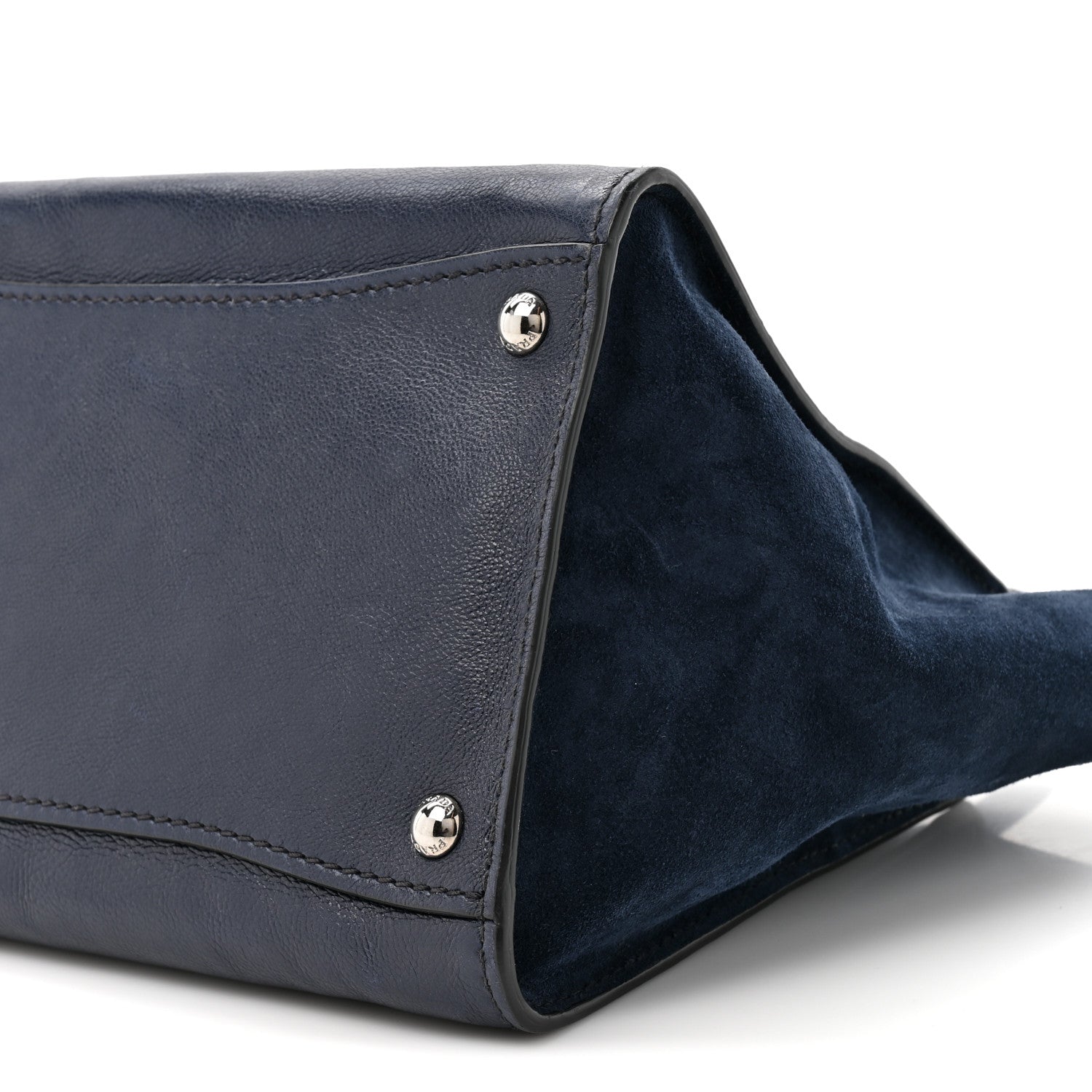 Glace Calf Scamosciato Twin Pocket Tote Baltico