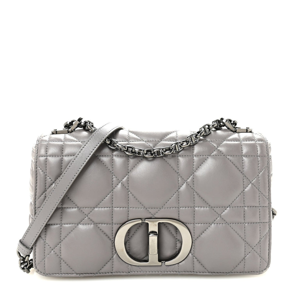 Calfskin Macrocannage Medium Caro Bag Iron Grey