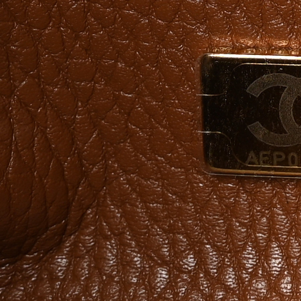 Grained Calfskin Stitched Urban Essentials Small Shopping Bag Camel
