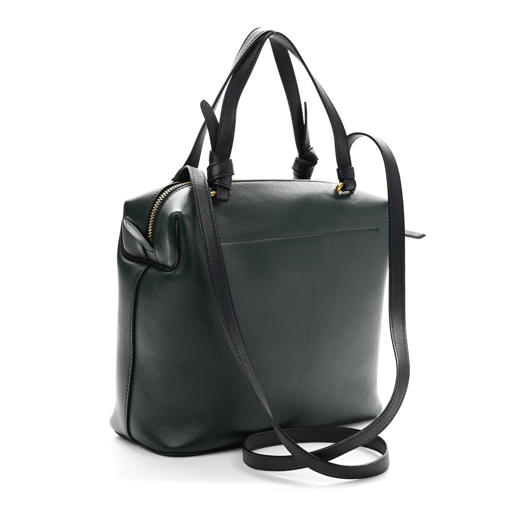 Lambskin Small Soft Cube Satchel Amazone