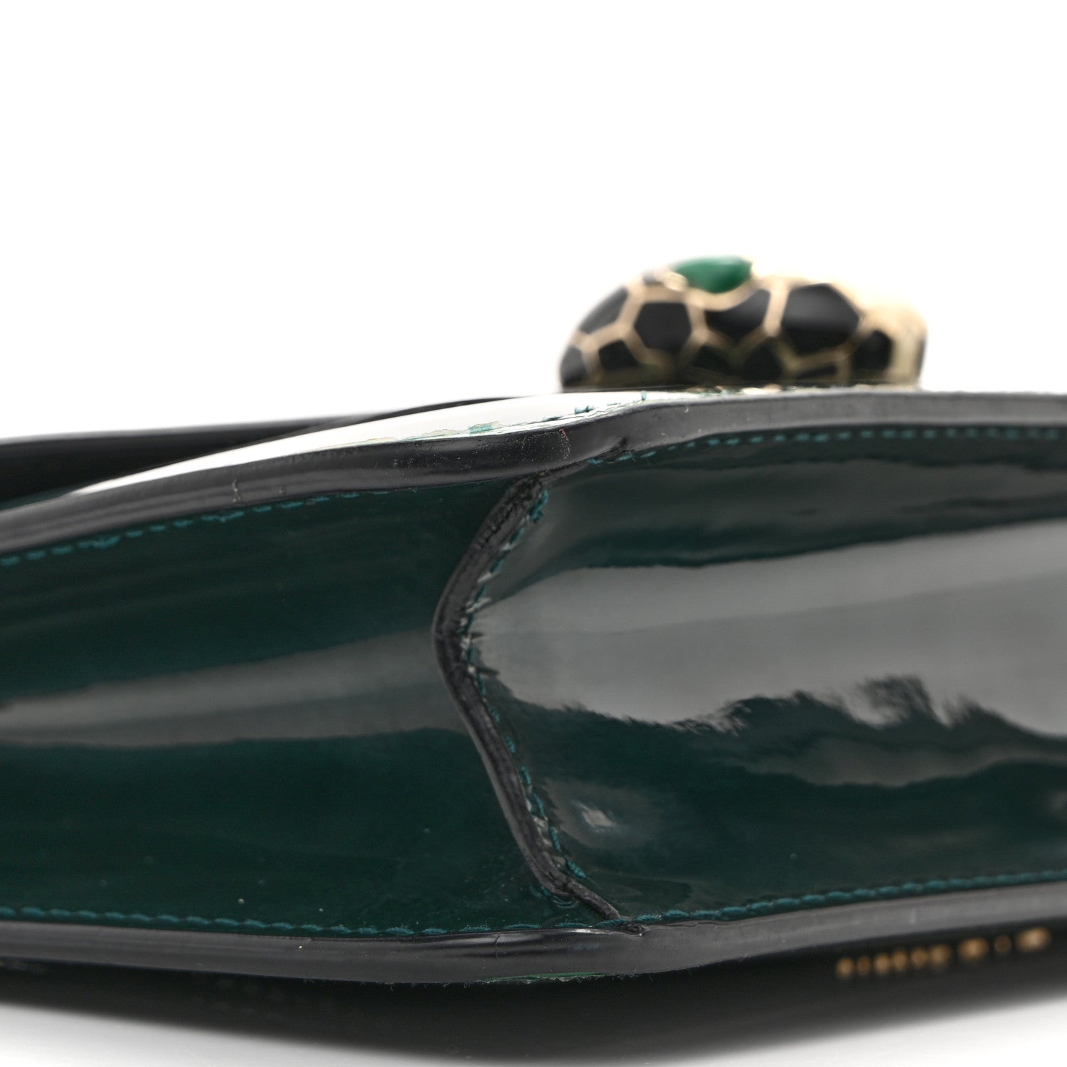 Metallic Serpenti Forever Small Shoulder Bag Green