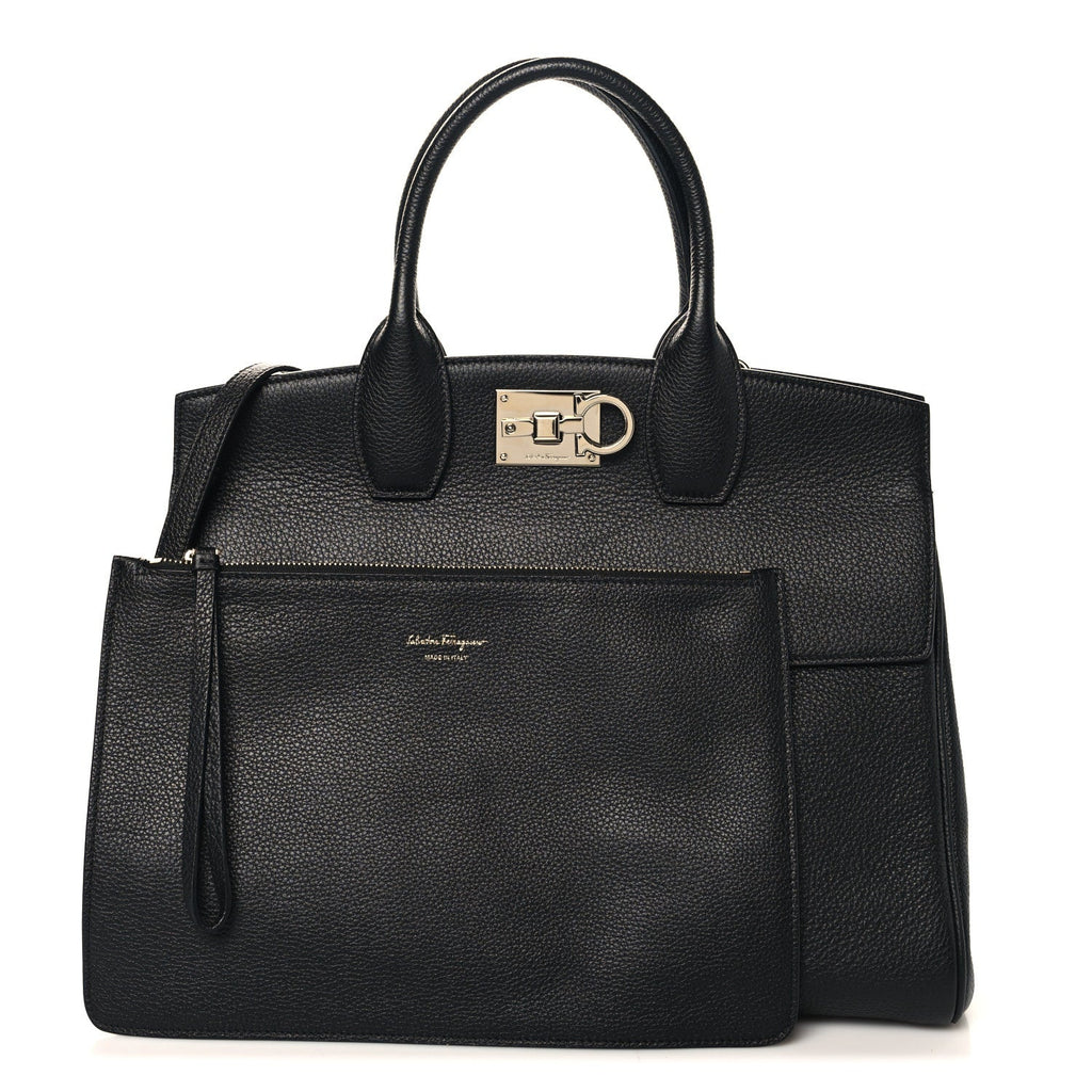 Calfskin Large Studio Bag Black