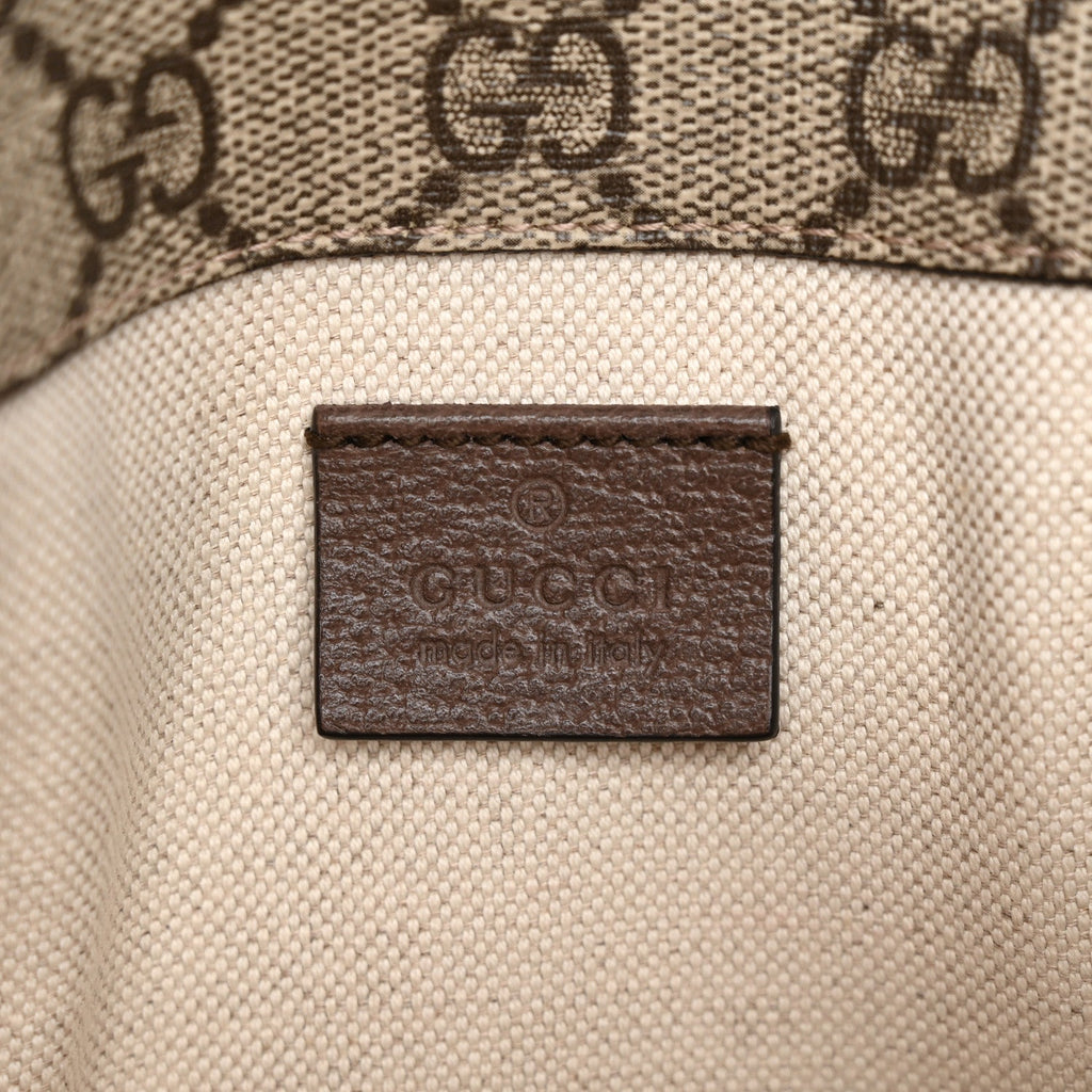 GG Supreme Monogram Neo Vintage Web Belt Bag Brown