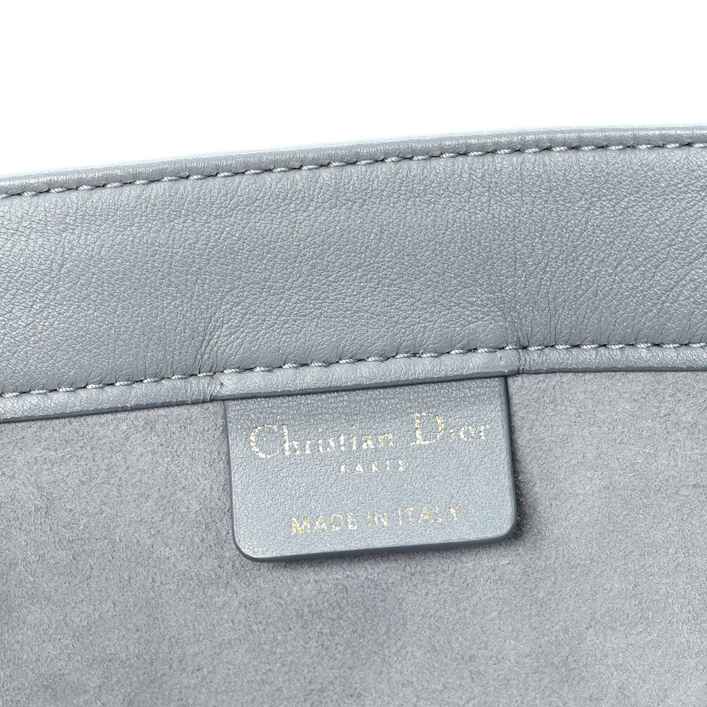 Calfskin Embossed Medium Book Tote Grey