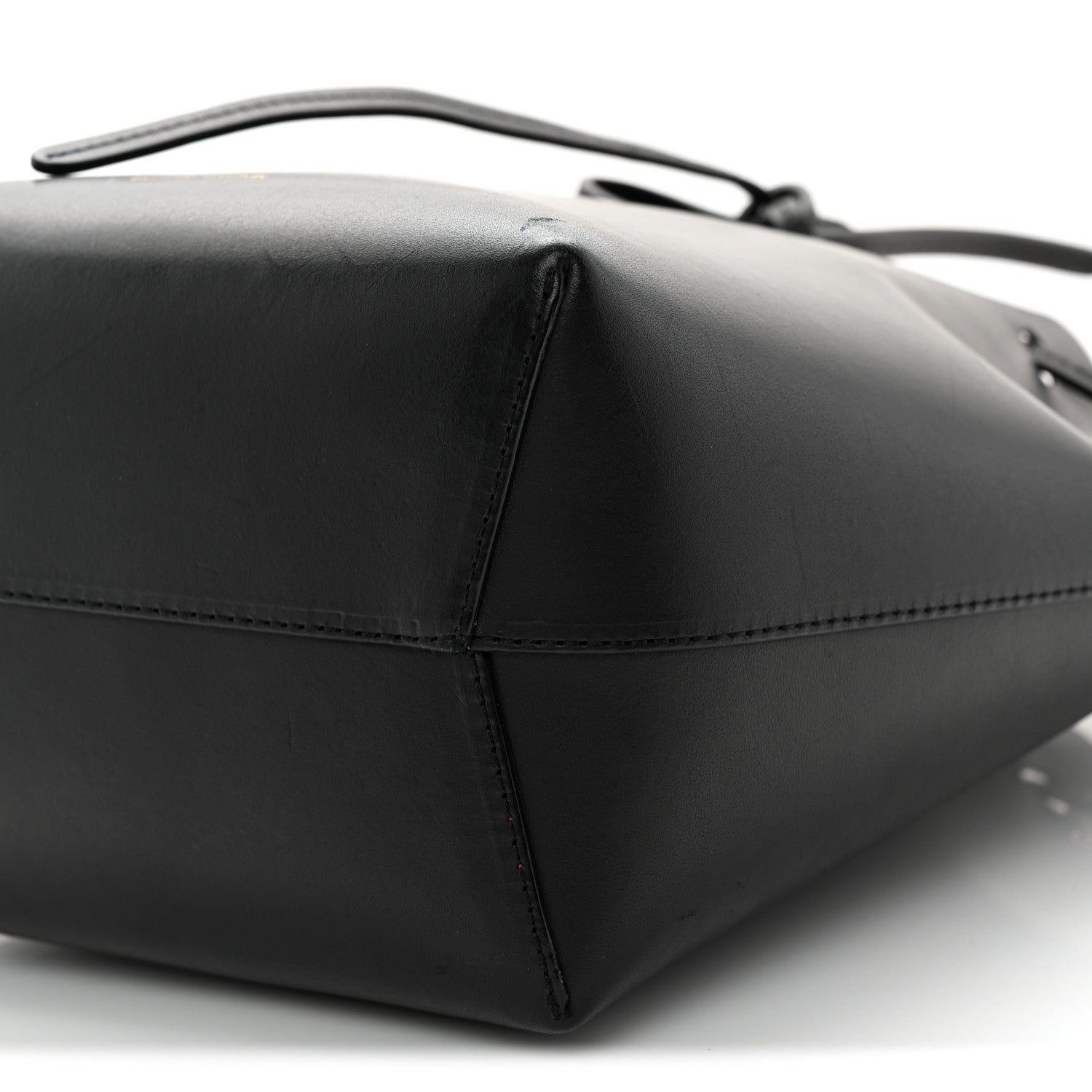 Calfskin Mini Bucket Bag Black Flamma