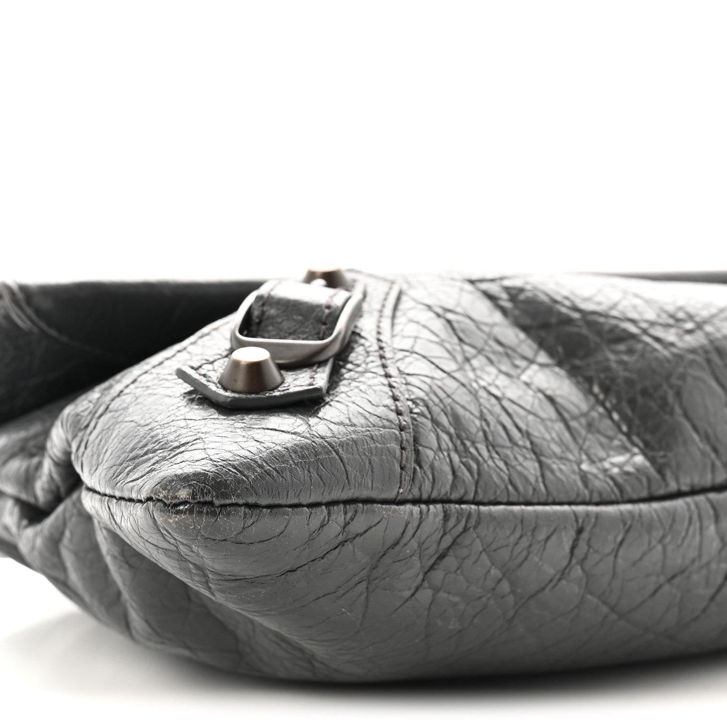 Agneau Classic Hardware Envelope Strap Clutch Gris Fossile