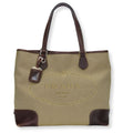 Prada Canvas Leather Tote Bag