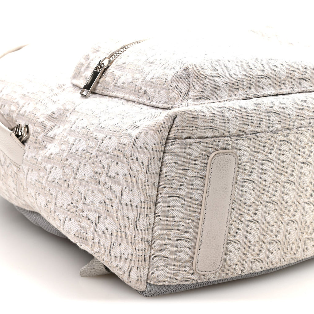 Oblique Calfskin Rider Backpack Beige