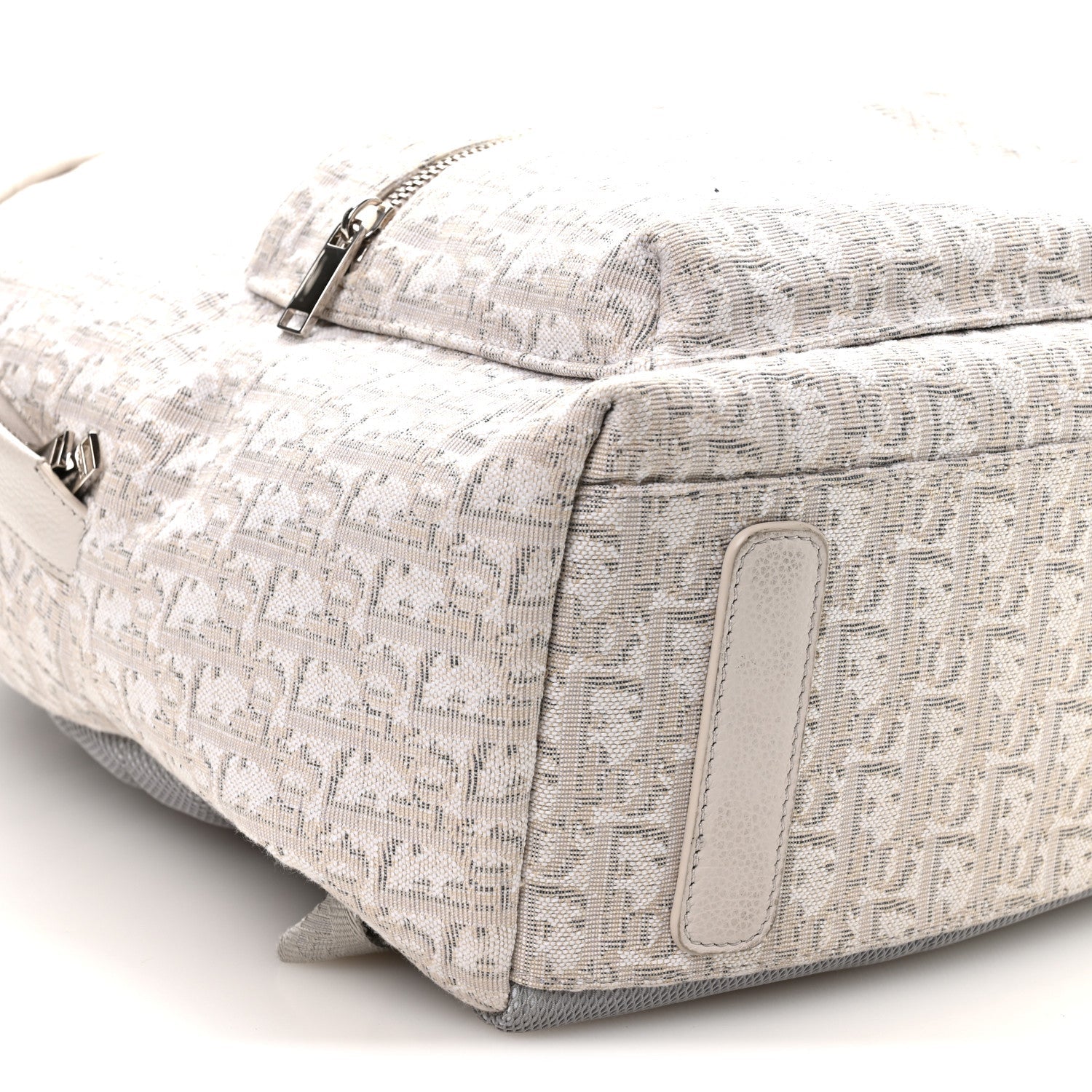 Oblique Calfskin Rider Backpack Beige