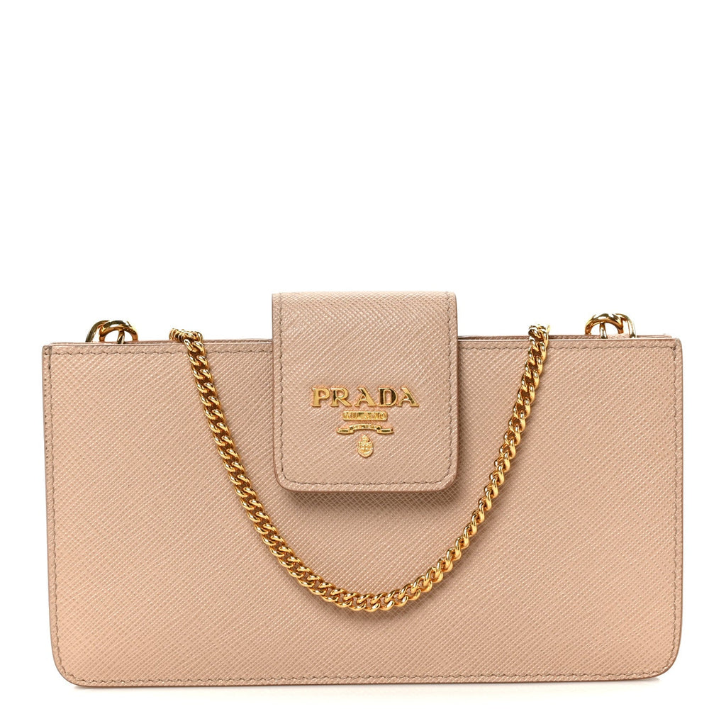 Saffiano Metal Phone Wristlet Crossbody Wallet Cammeo