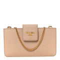 Saffiano Metal Phone Wristlet Crossbody Wallet Cammeo