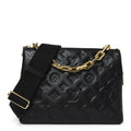 Lambskin Embossed Monogram Coussin PM Black