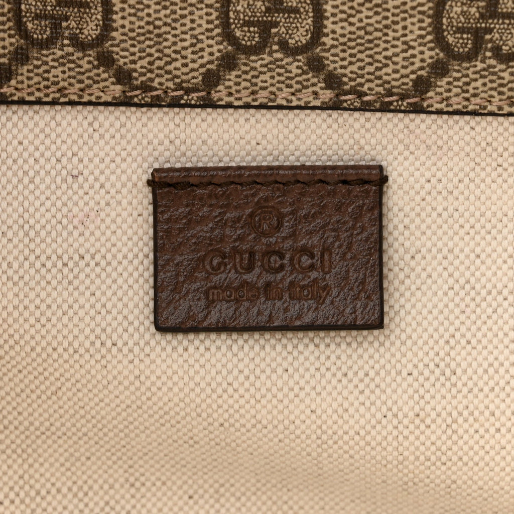 GG Supreme Monogram Web Small Neo Vintage Double Flap Messenger Bag Beige New Acero