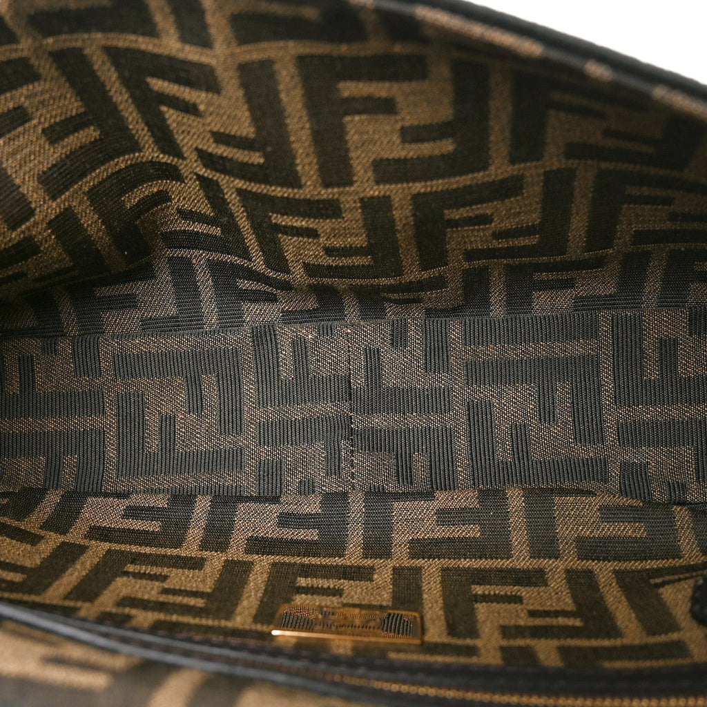 Fabric Jacquard FF 1974 Medium Baguette Tobacco Moro Black