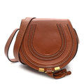Calfskin Mini Marcie Round Crossbody Bag Tan