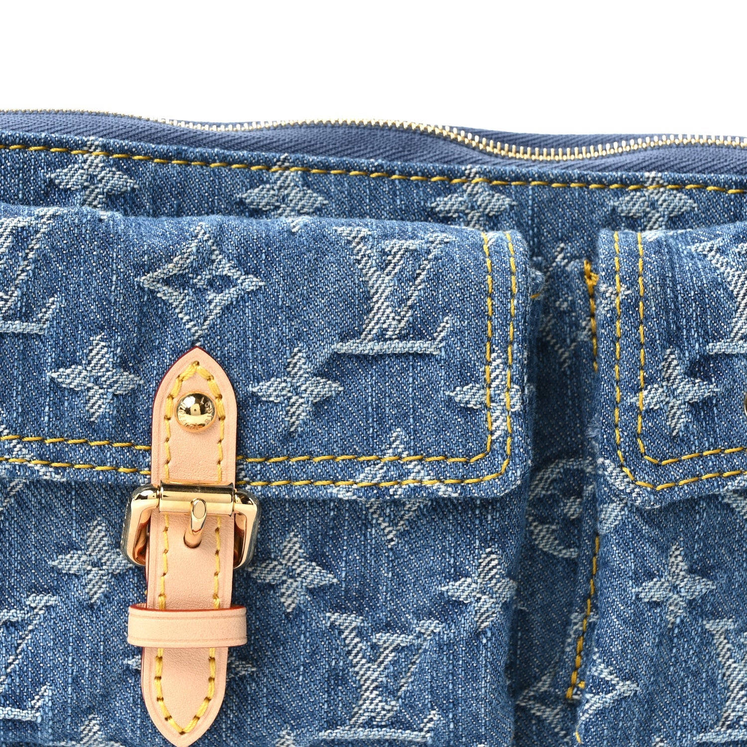 Monogram Denim Pochette Accessories Cargo Blue