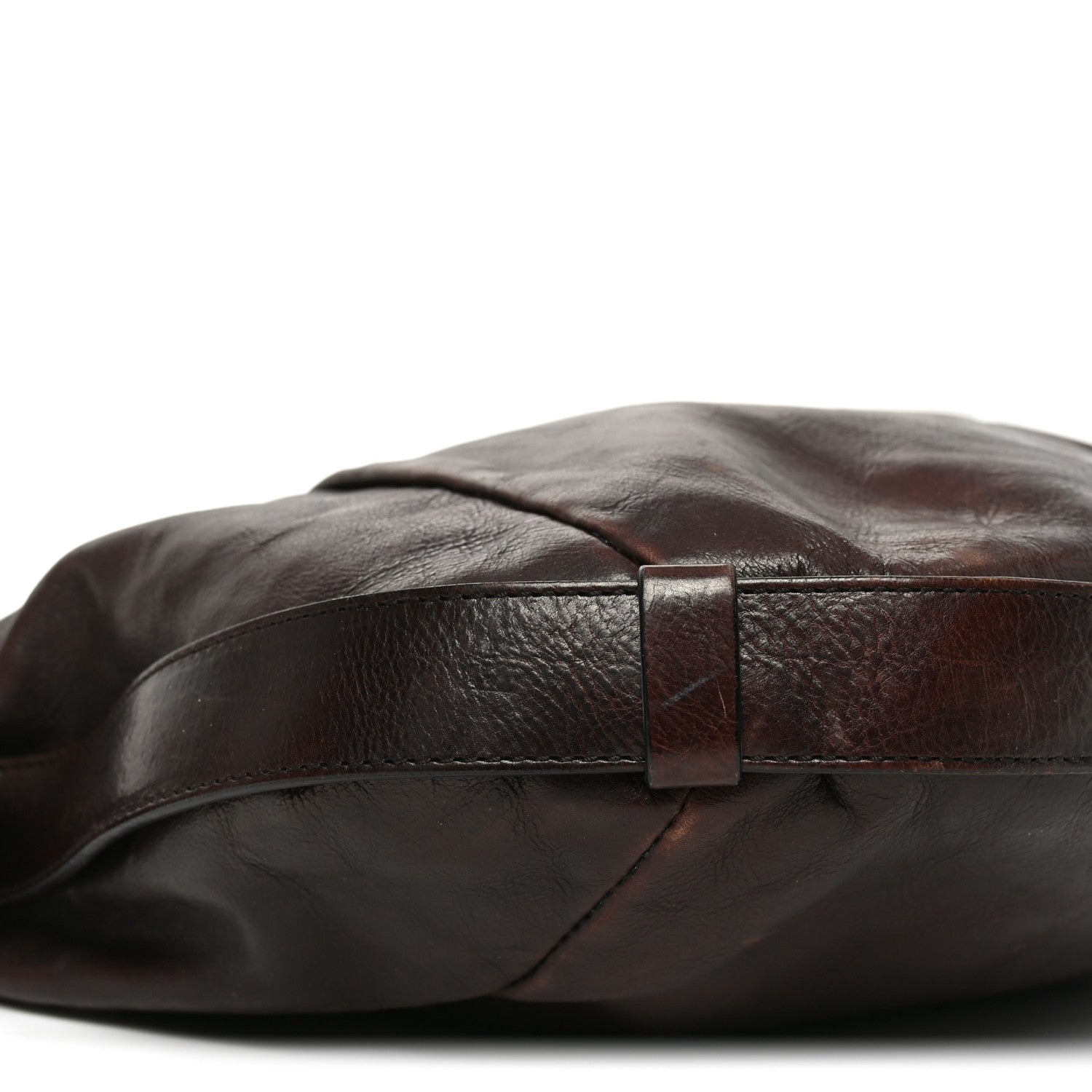 Buffalo Leather Horn Medium Mombasa Bag Brown