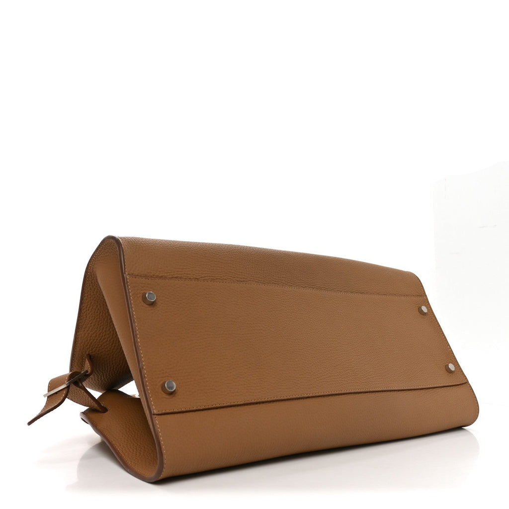 Matte Grained Calfskin EW Margaux Rubber