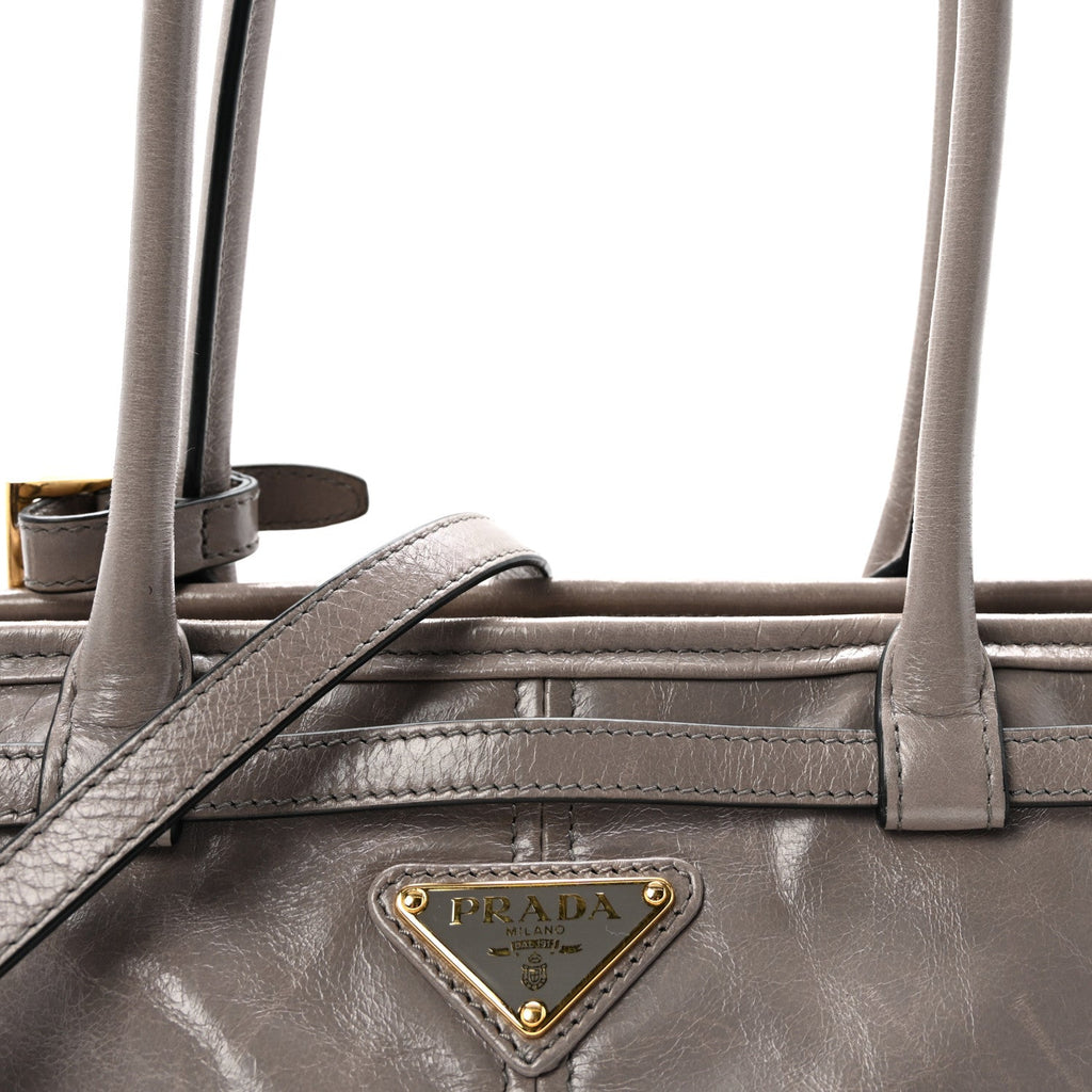 Glossy Calfskin Triangle Medium Bonnie Shoulder Bag Peltro