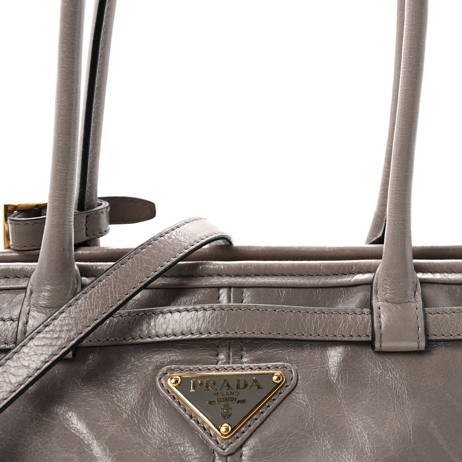 Glossy Calfskin Triangle Medium Bonnie Shoulder Bag Peltro