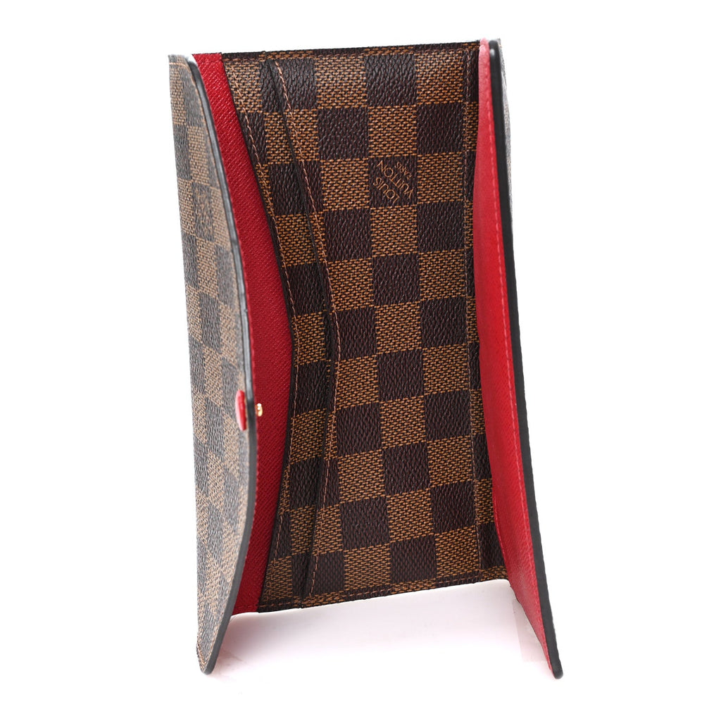 Damier Ebene Josephine Wallet Red