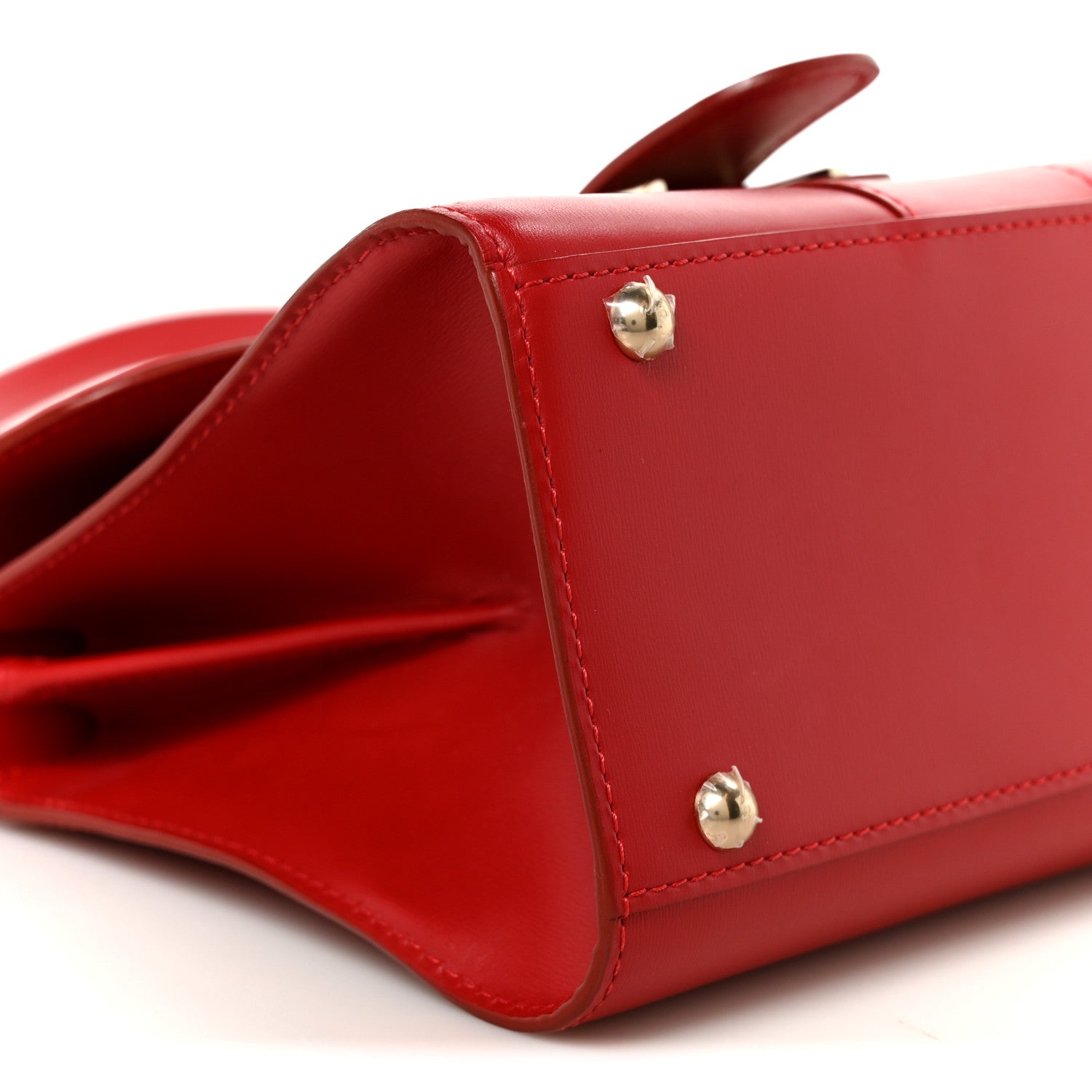 Box Calfskin Mini Brillant Satchel Red