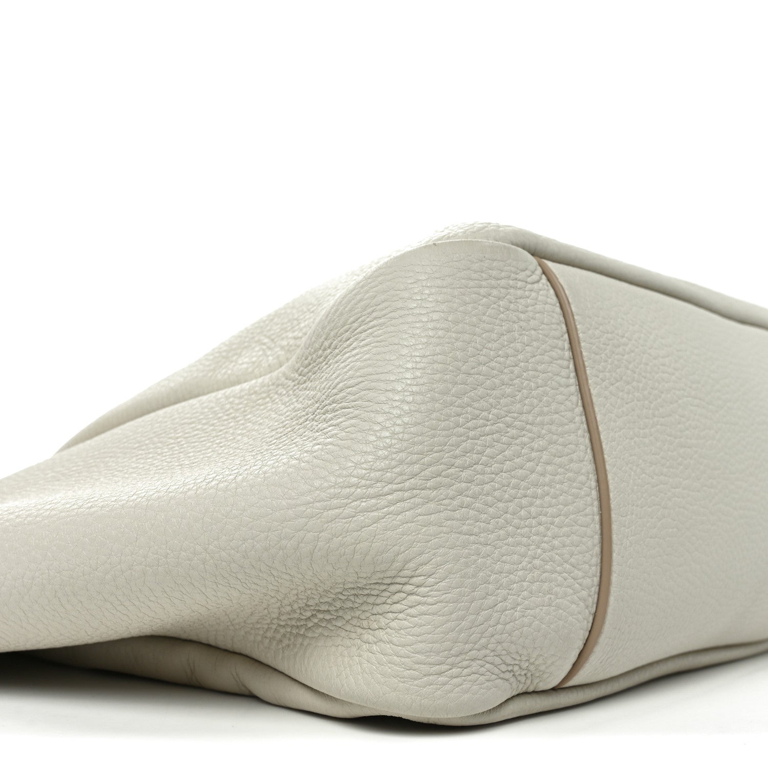 Grained Deerskin Bea Tote Blanc Vintage